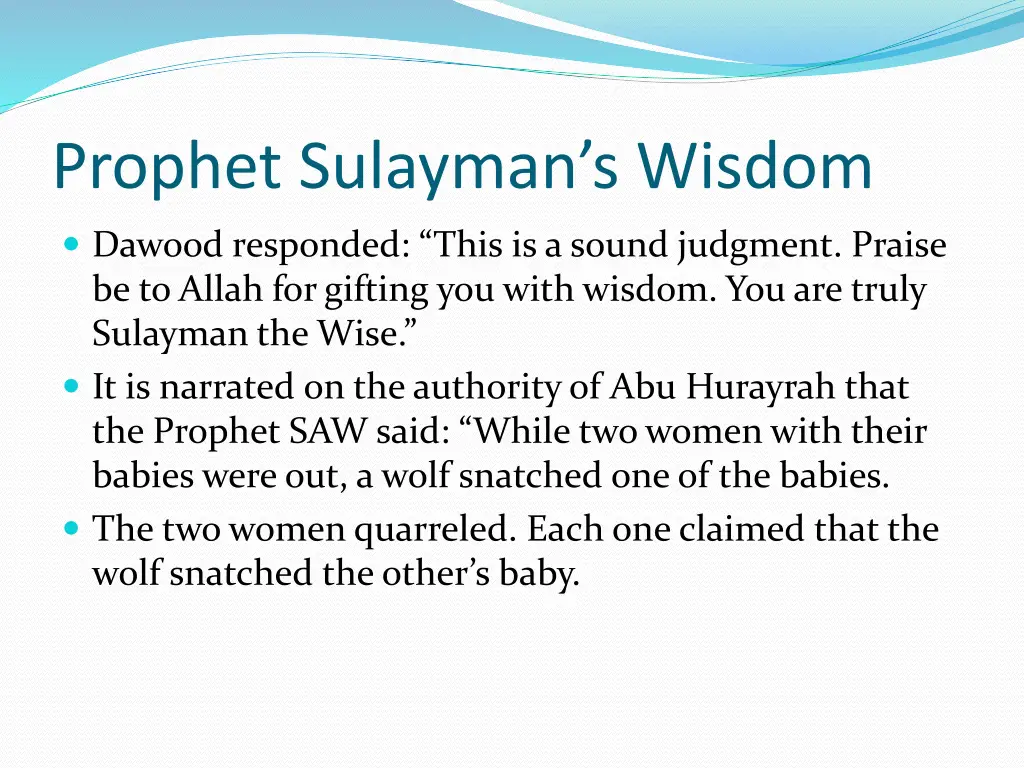 prophet sulayman s wisdom 2