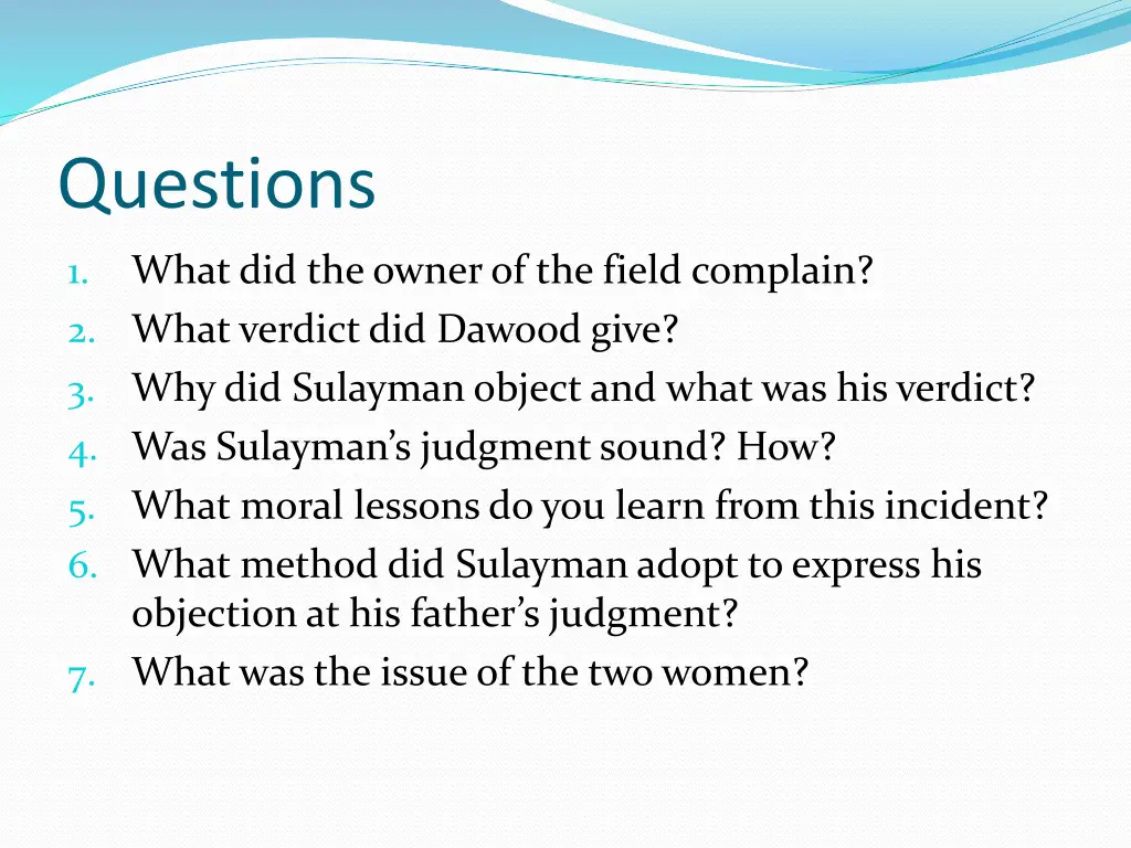 questions