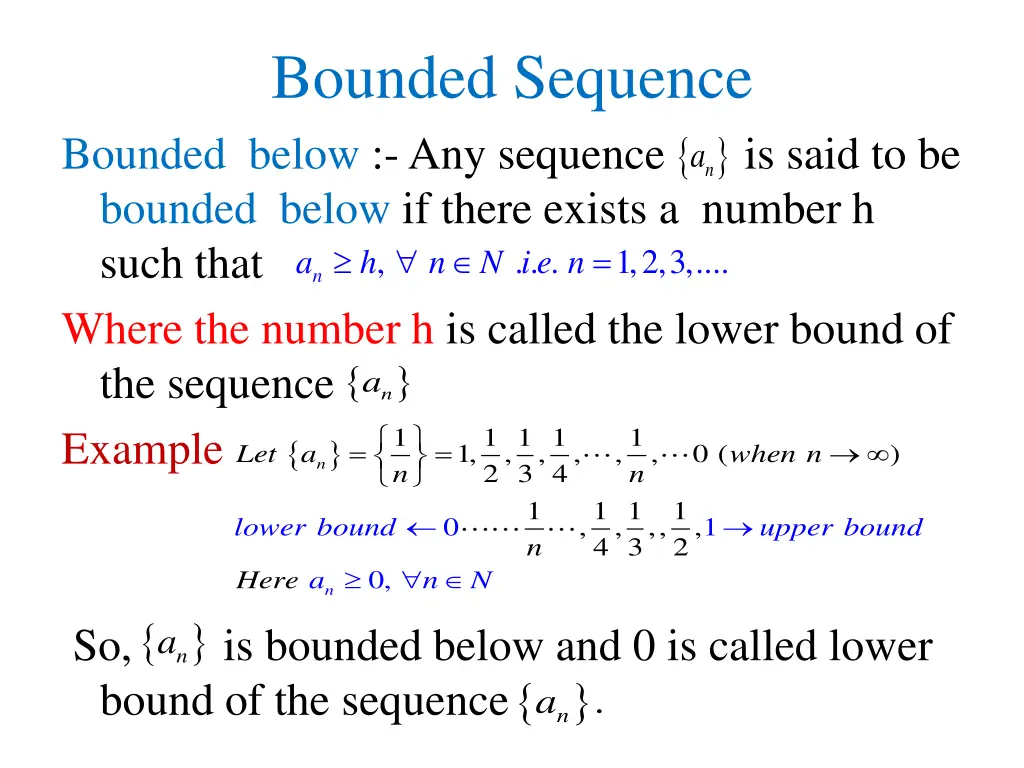 bounded sequence bounded below any sequence