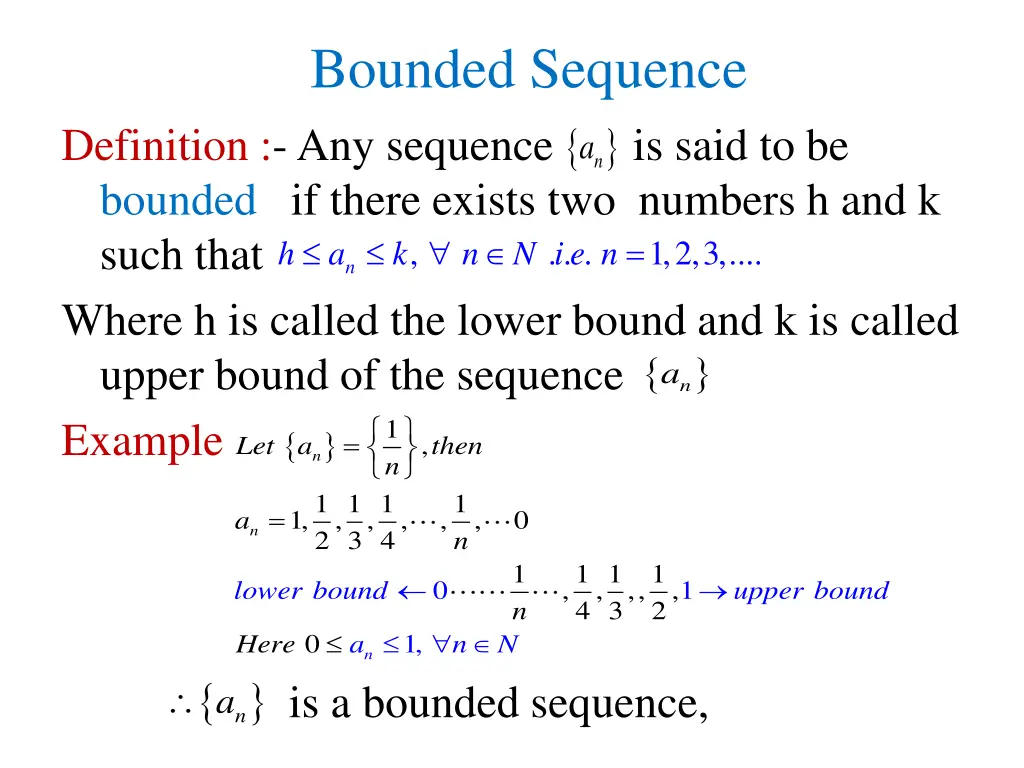 bounded sequence