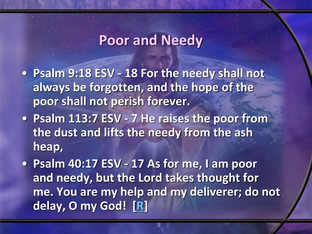 poor and needy