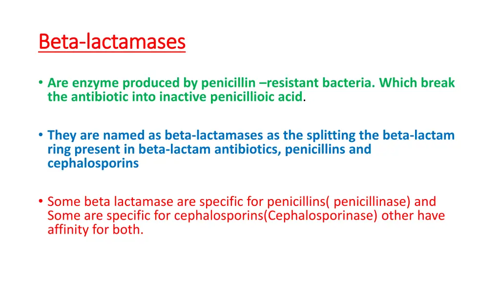 beta beta lactamases lactamases