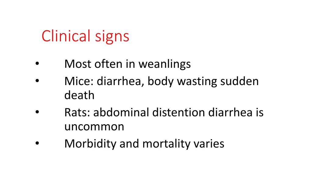 clinical signs