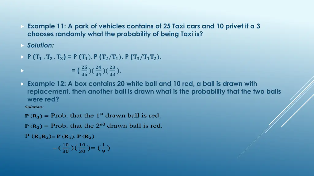 example 11 a park of vehicles contains of 25 taxi