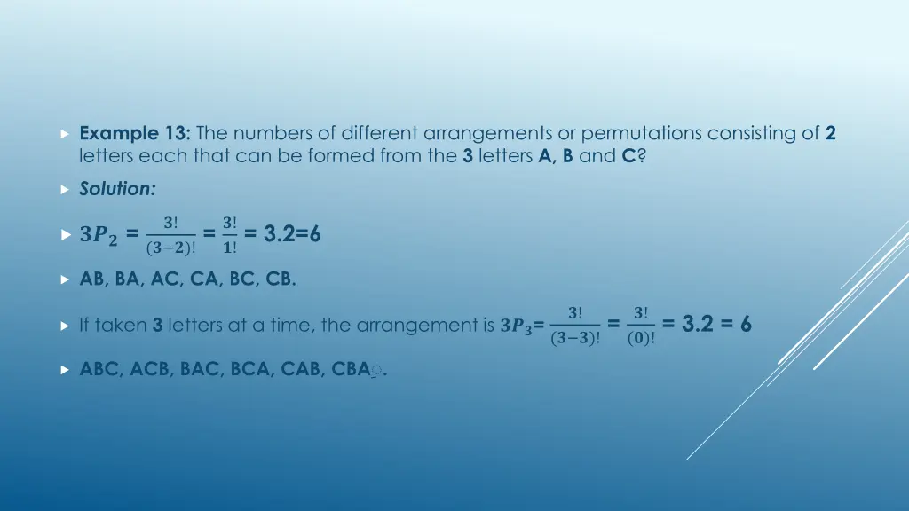 example 13 the numbers of different arrangements