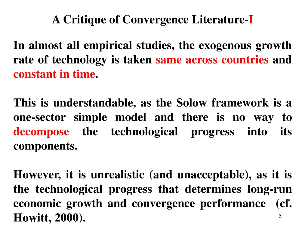 a critique of convergence literature i