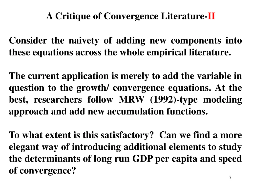 a critique of convergence literature ii