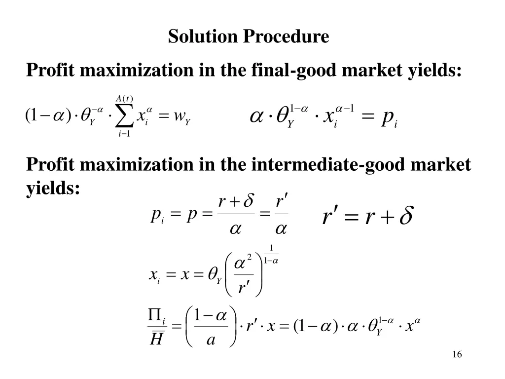 solution procedure