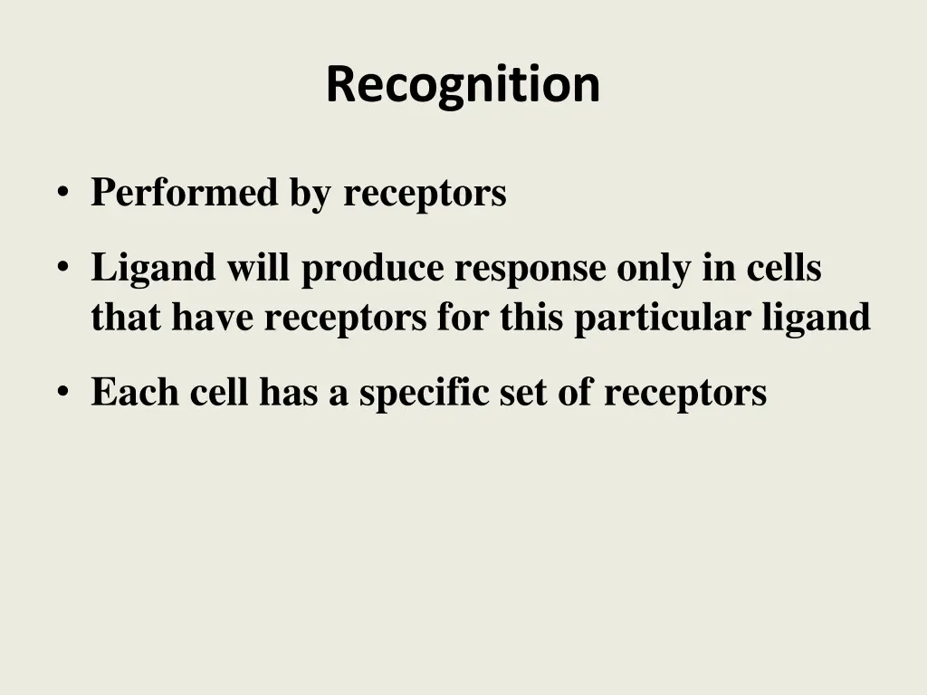 recognition