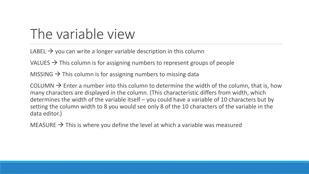the variable view 1