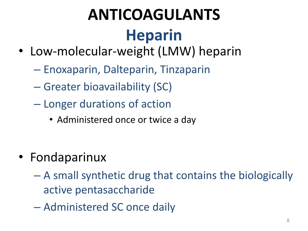 anticoagulants heparin 1