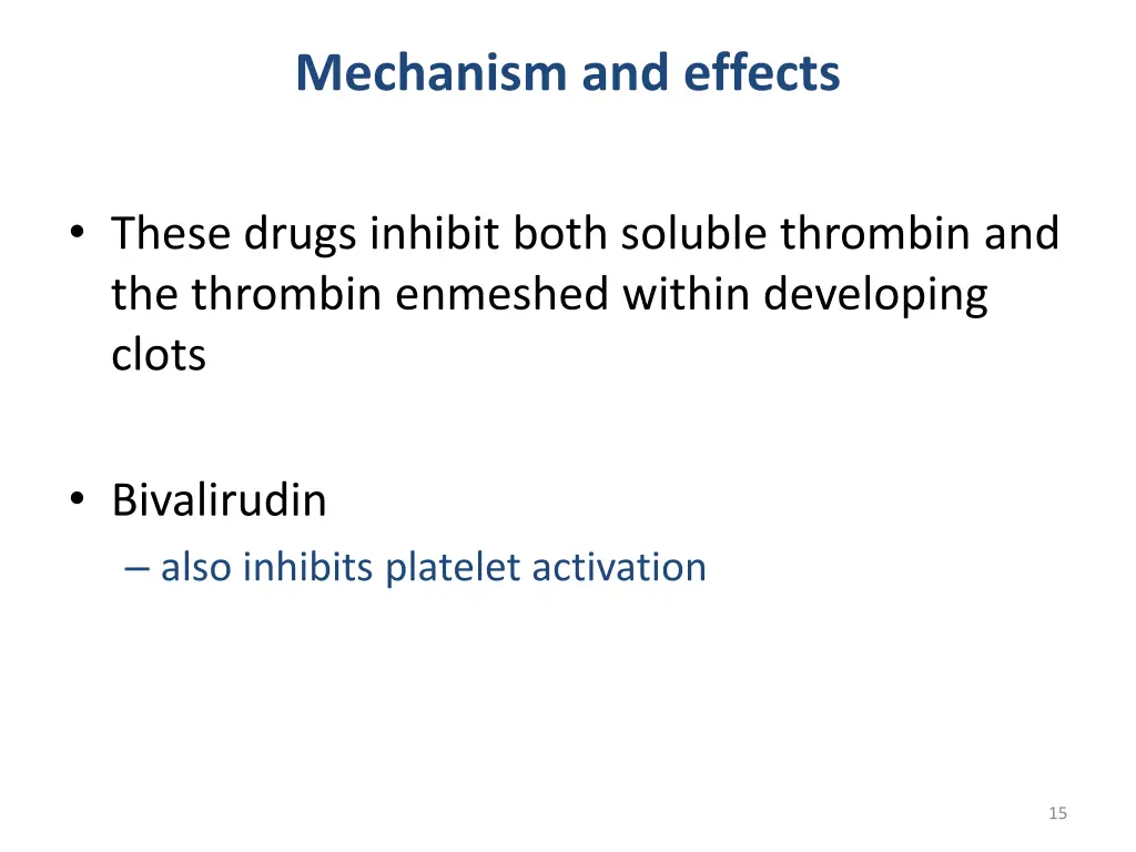 mechanism and effects 1
