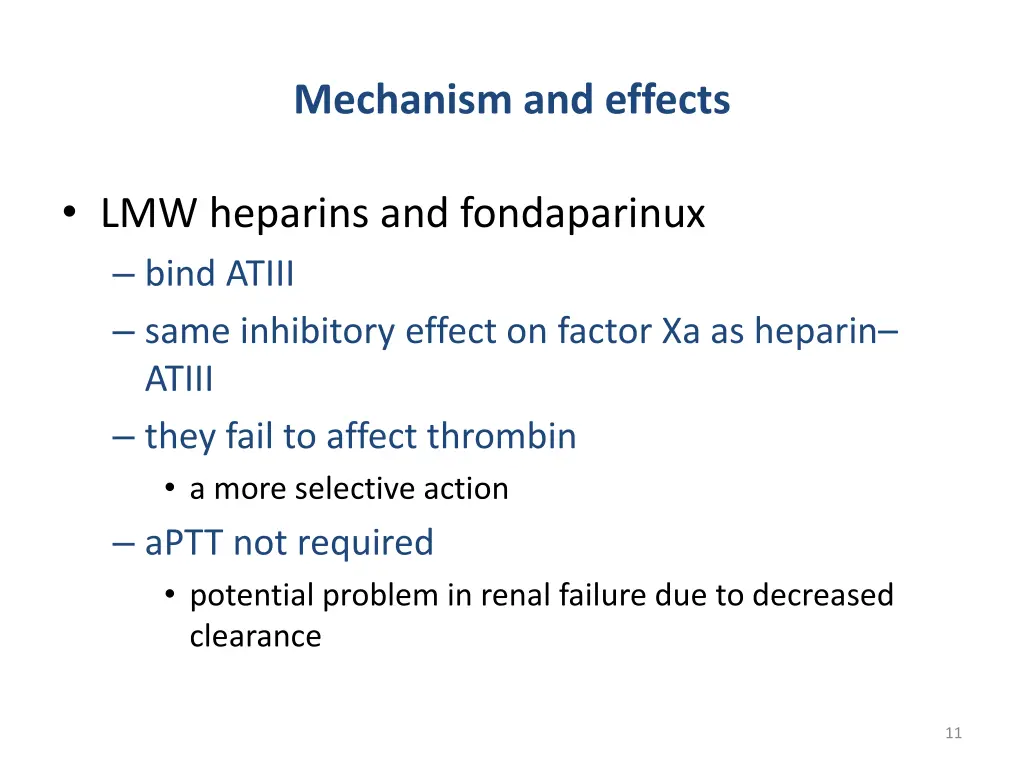 mechanism and effects