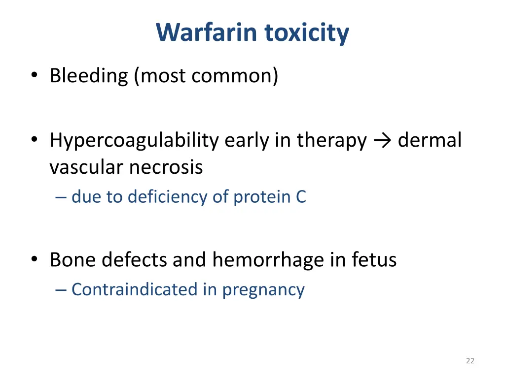 warfarin toxicity