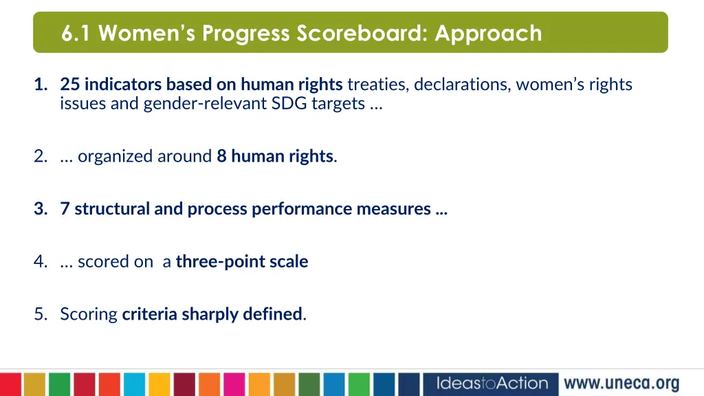 6 1 women s progress scoreboard approach