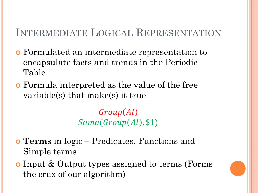 i ntermediate l ogical r epresentation