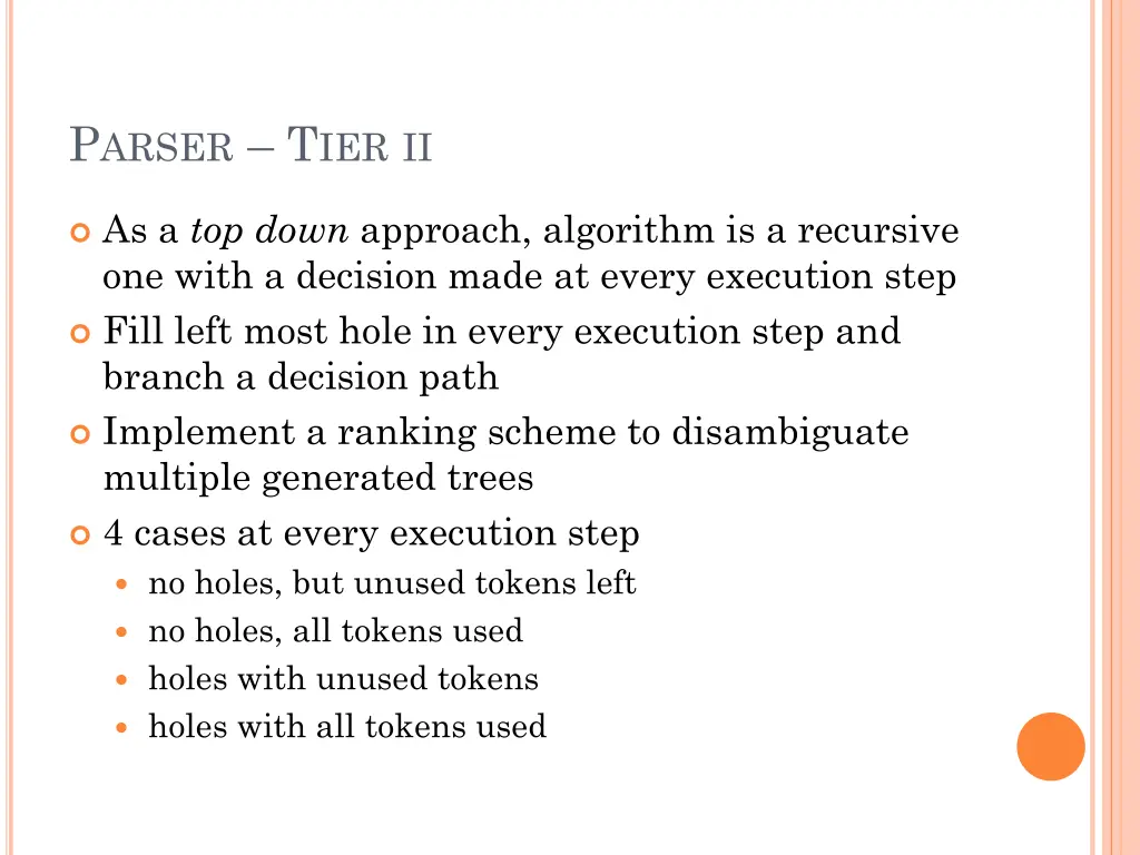 p arser t ier ii