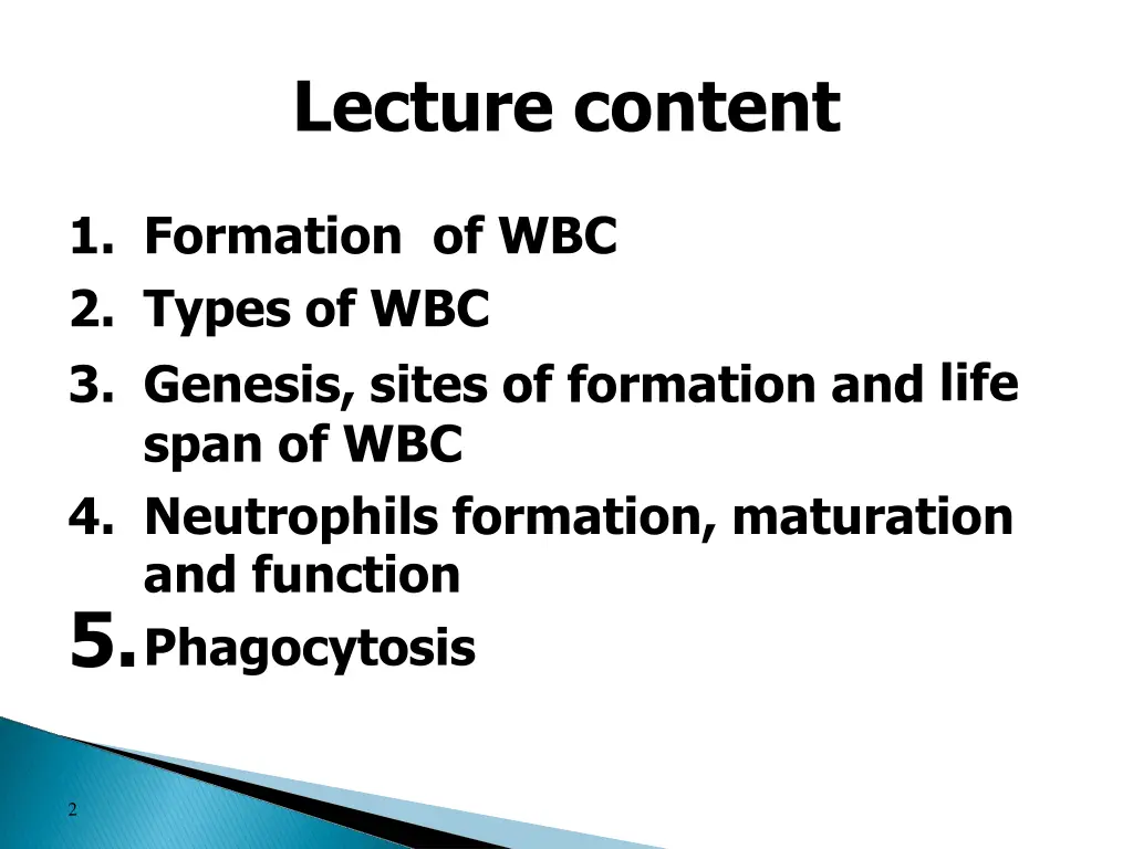 lecture content