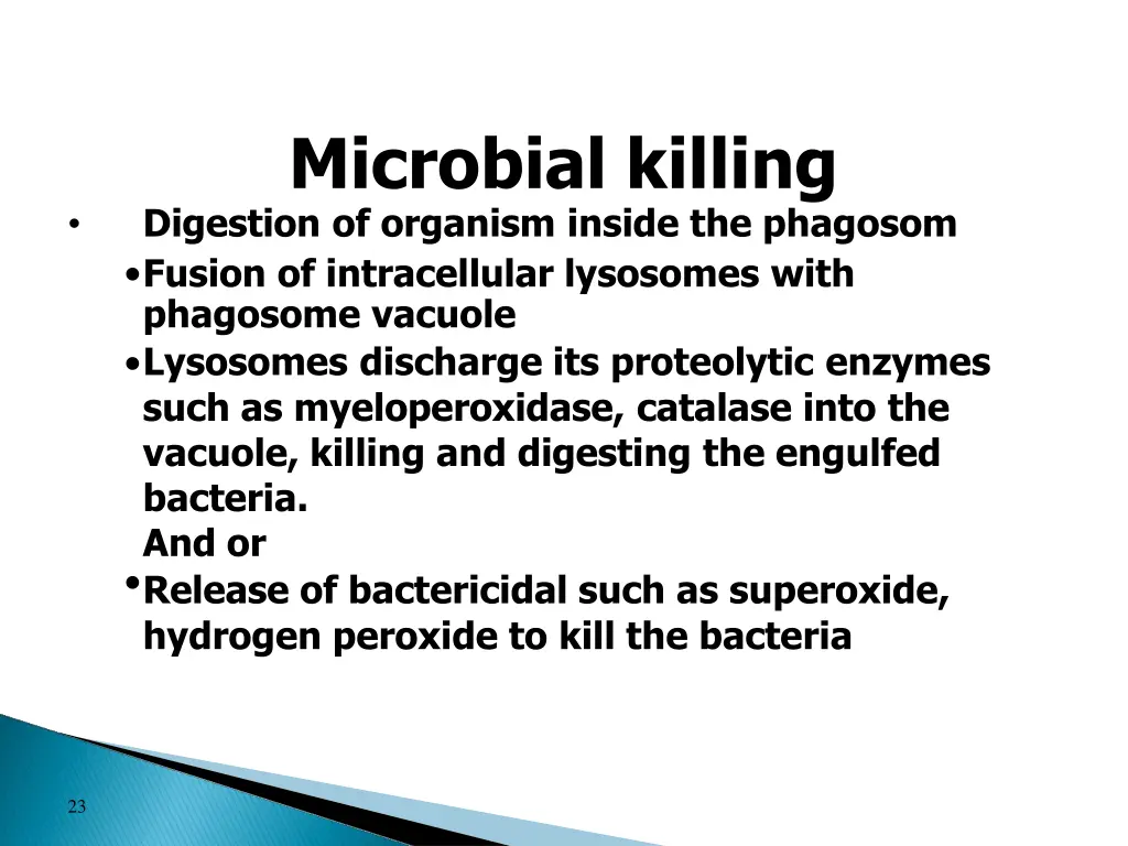 microbial killing digestion of organism inside