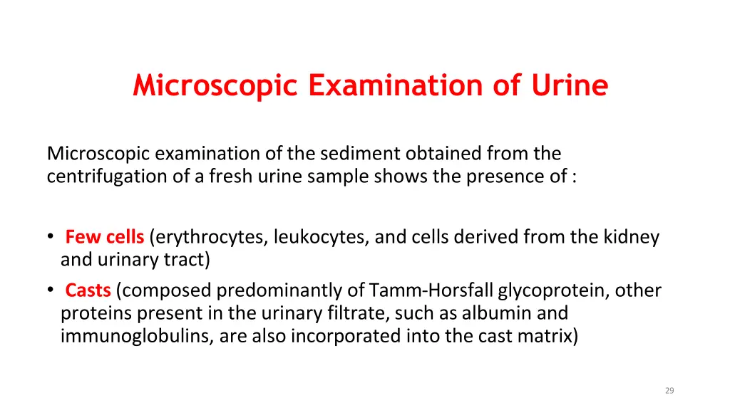 microscopic examination of urine