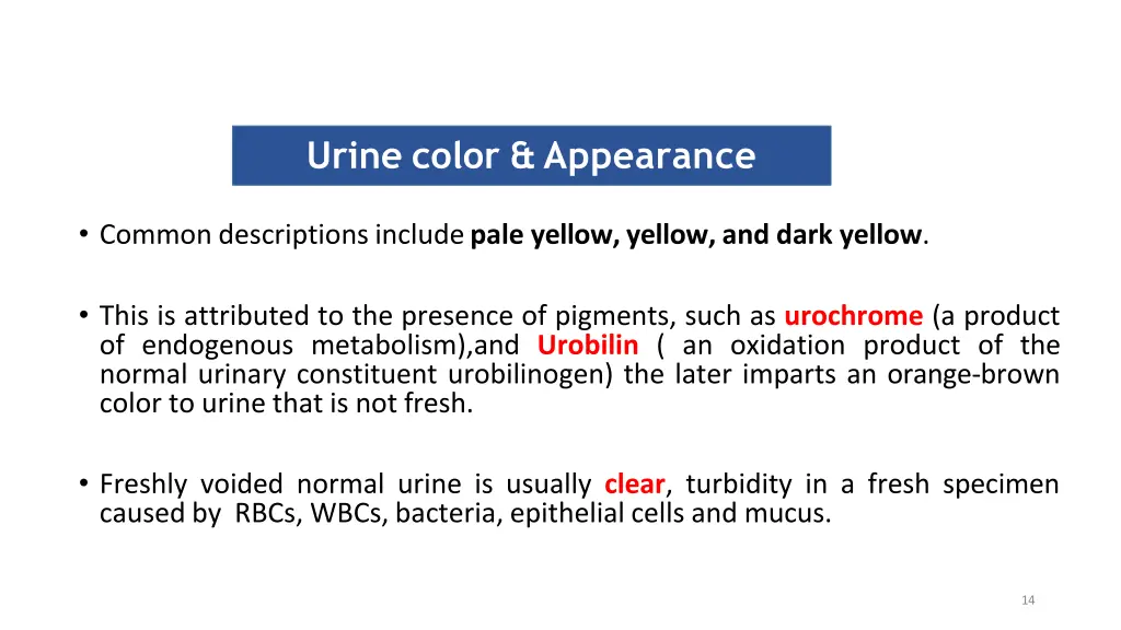 urine color appearance