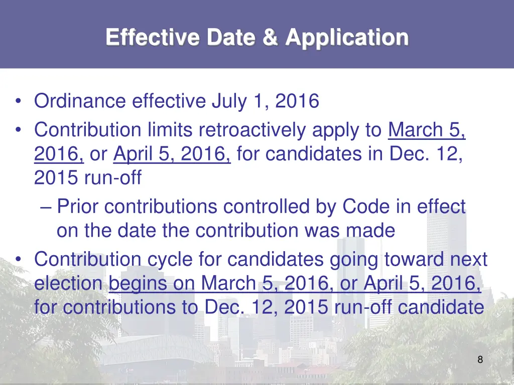 effective date application