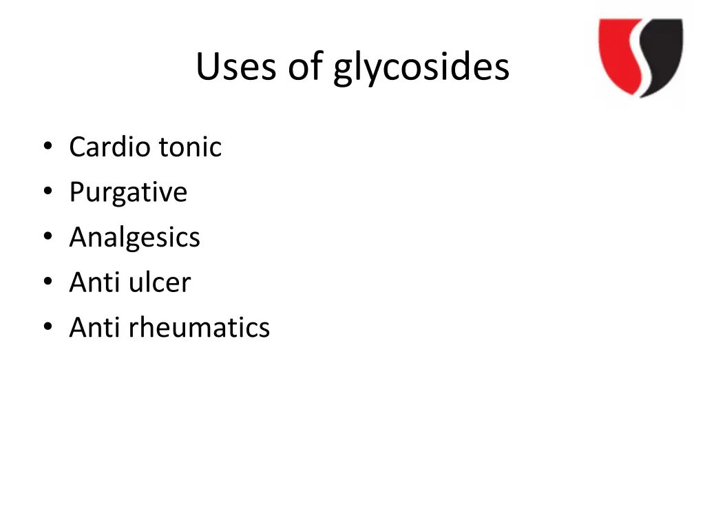 uses of glycosides