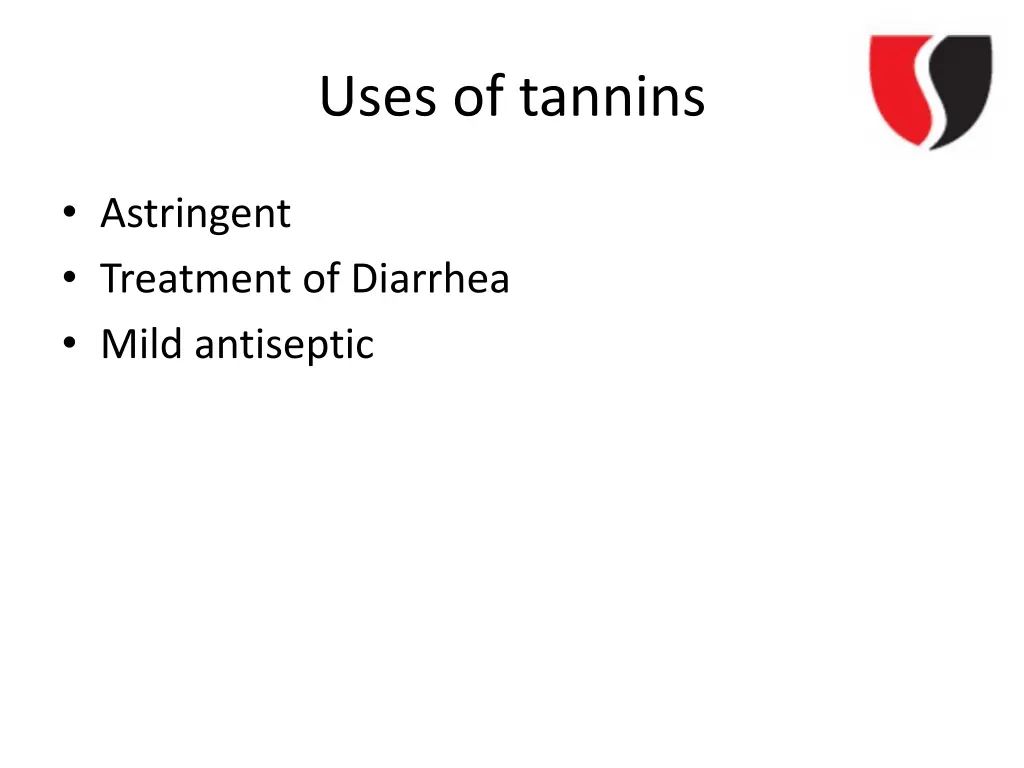 uses of tannins