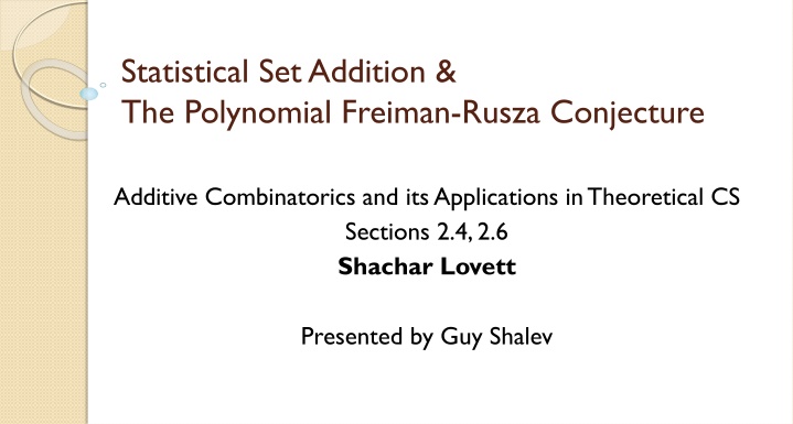 statistical set addition the polynomial freiman