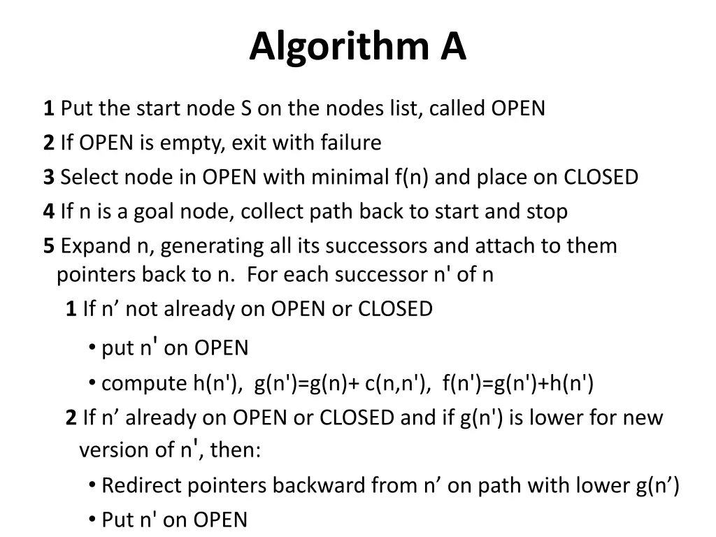algorithm a 1