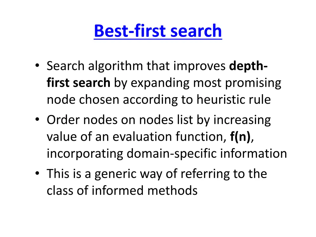 best first search