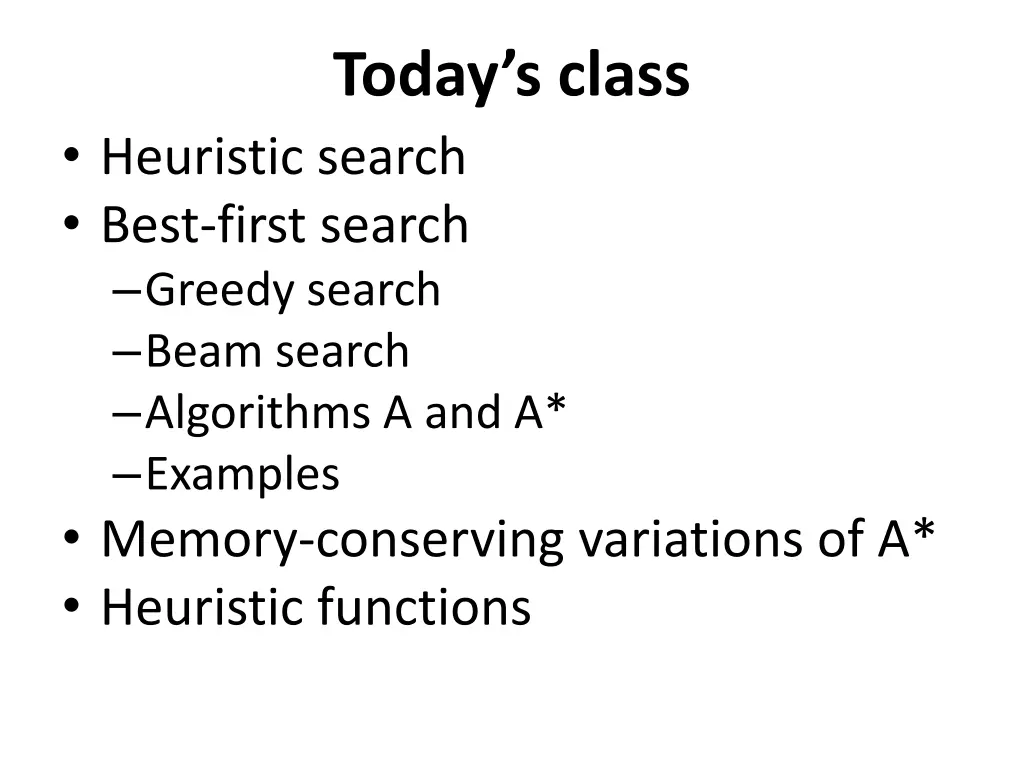 today s class