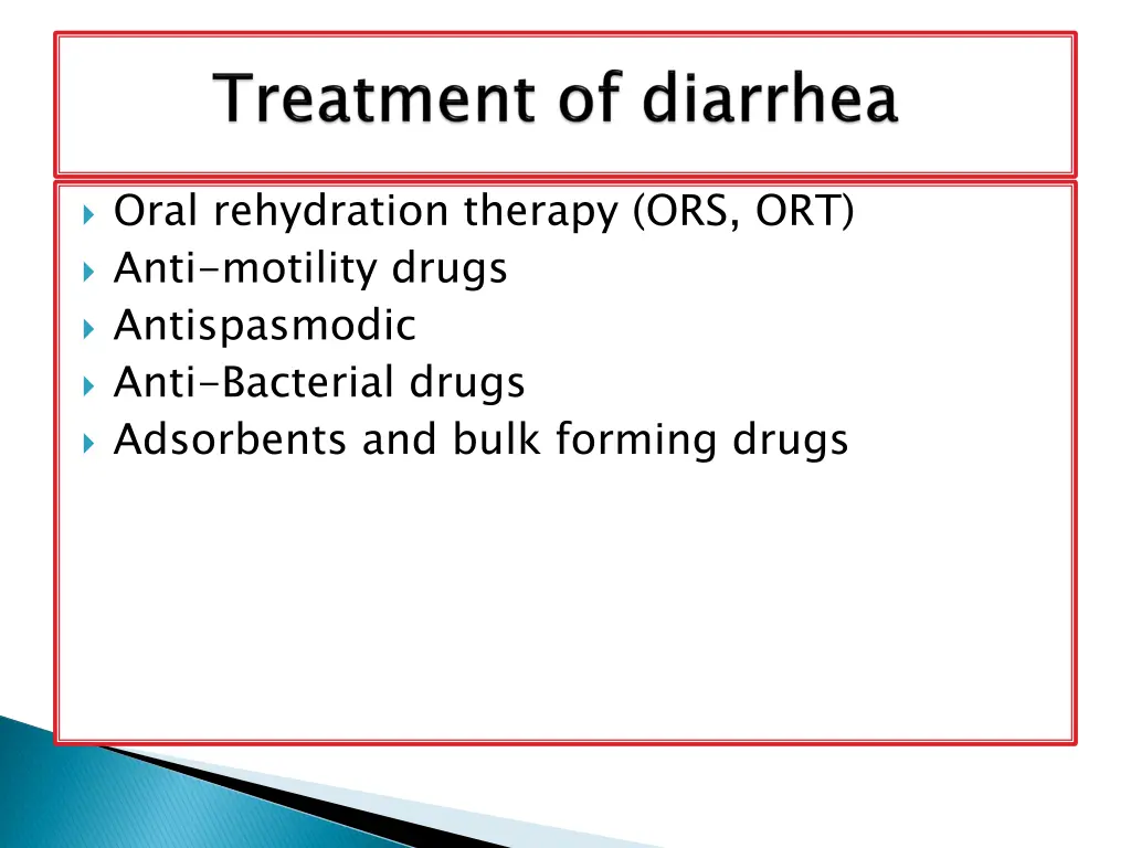 oral rehydration therapy ors ort anti motility