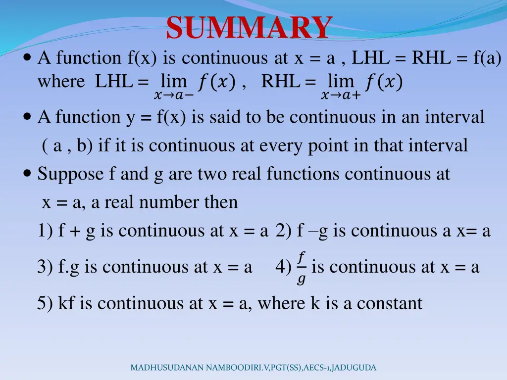 summary