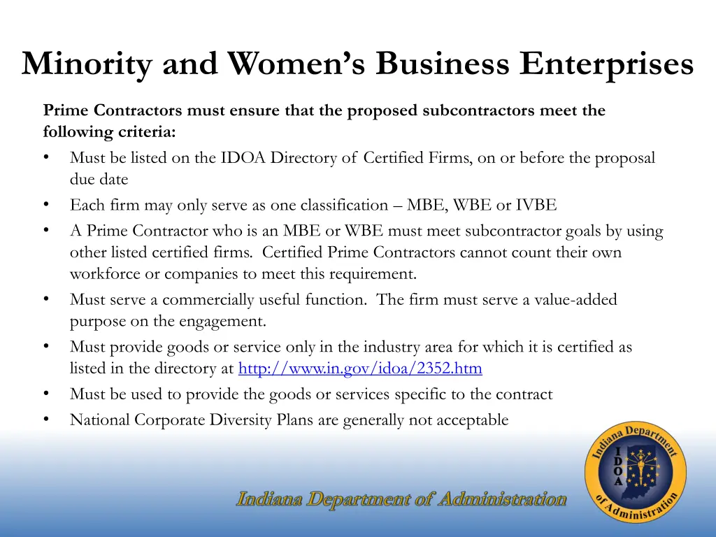 minority and women s business enterprises 1