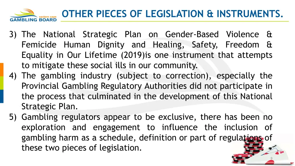 other pieces of legislation instruments 1