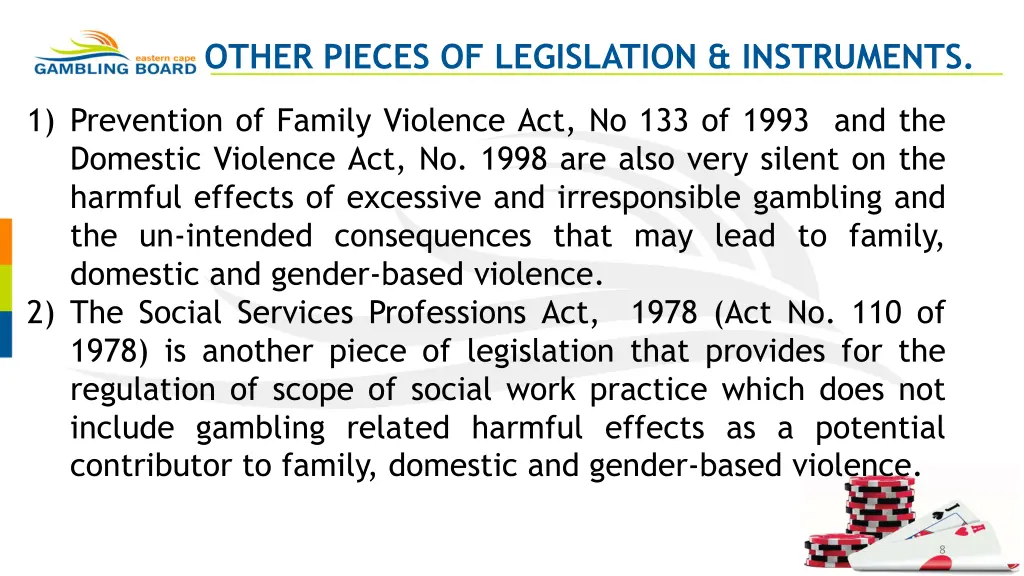 other pieces of legislation instruments
