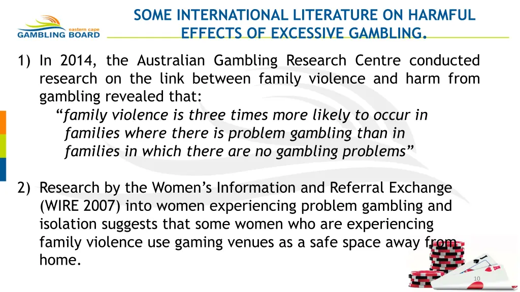 some international literature on harmful effects