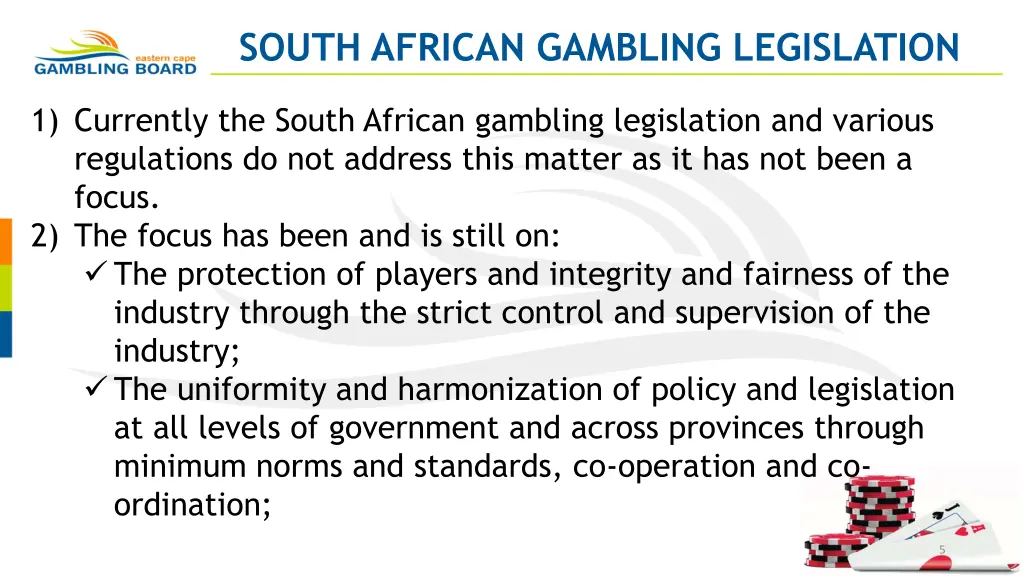 south african gambling legislation