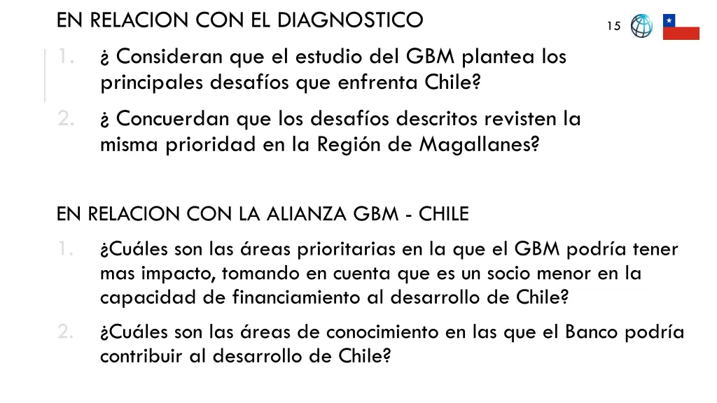 en relacion con el diagnostico 1 consideran