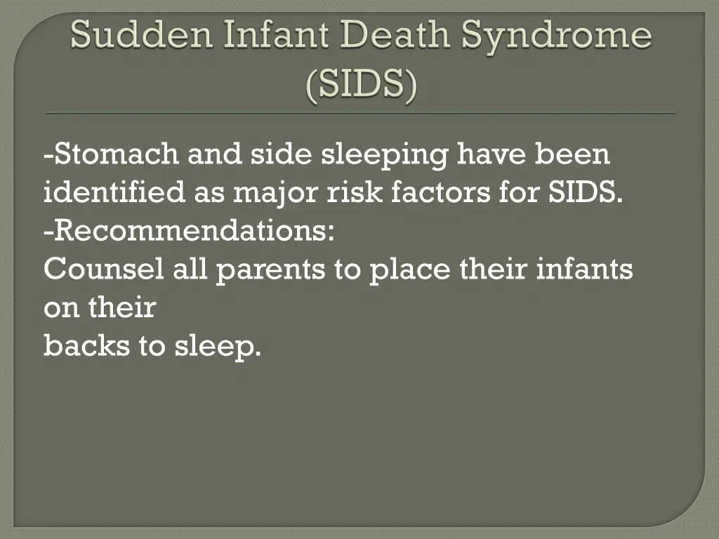 stomach and side sleeping have been identified