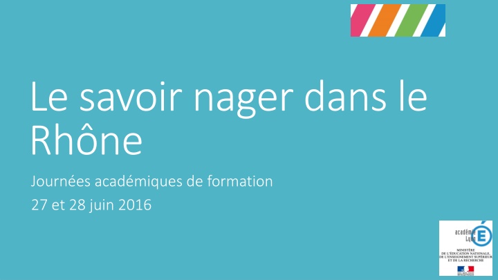 le savoir nager dans le rh ne journ es acad