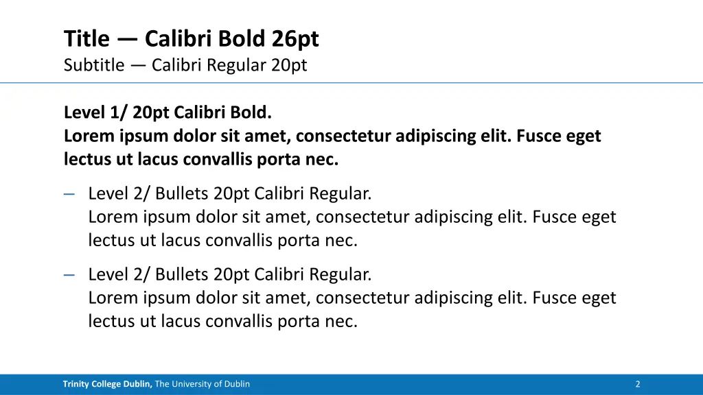 title calibri bold 26pt subtitle calibri regular 1
