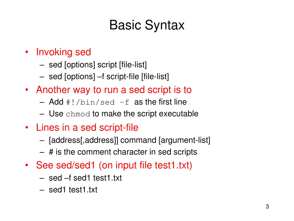 basic syntax