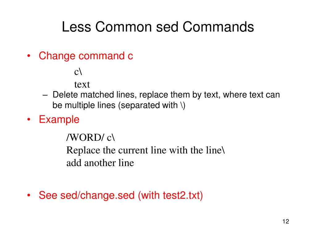 less common sed commands 1