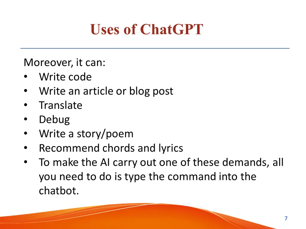 uses of chatgpt