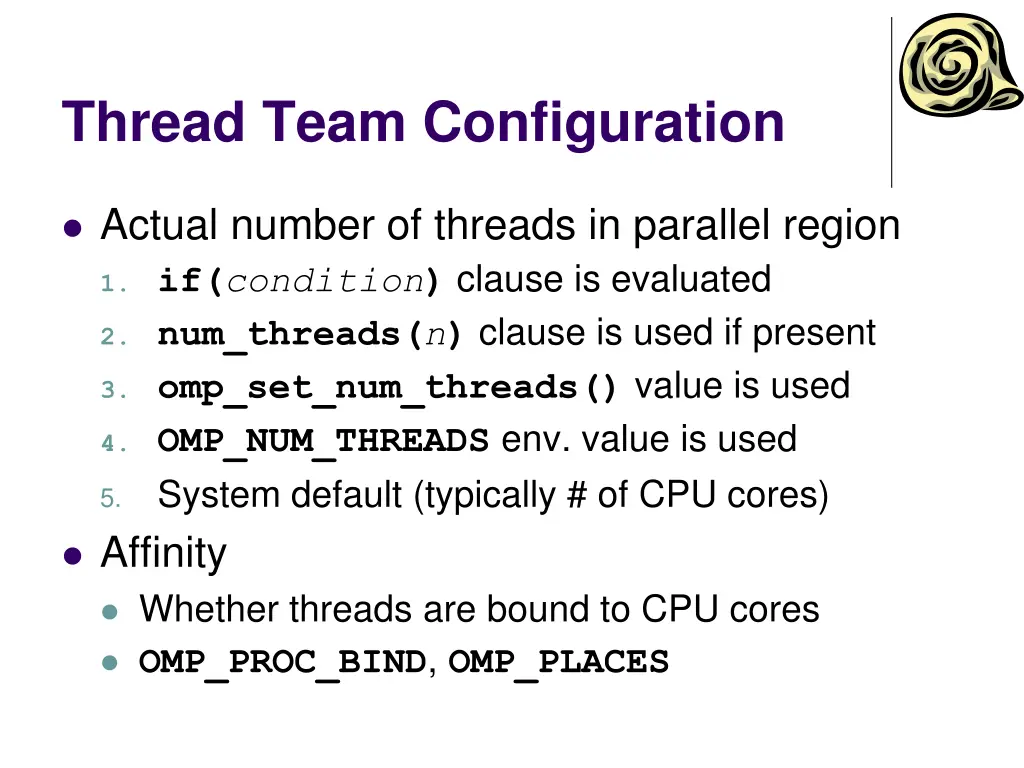 thread team configuration