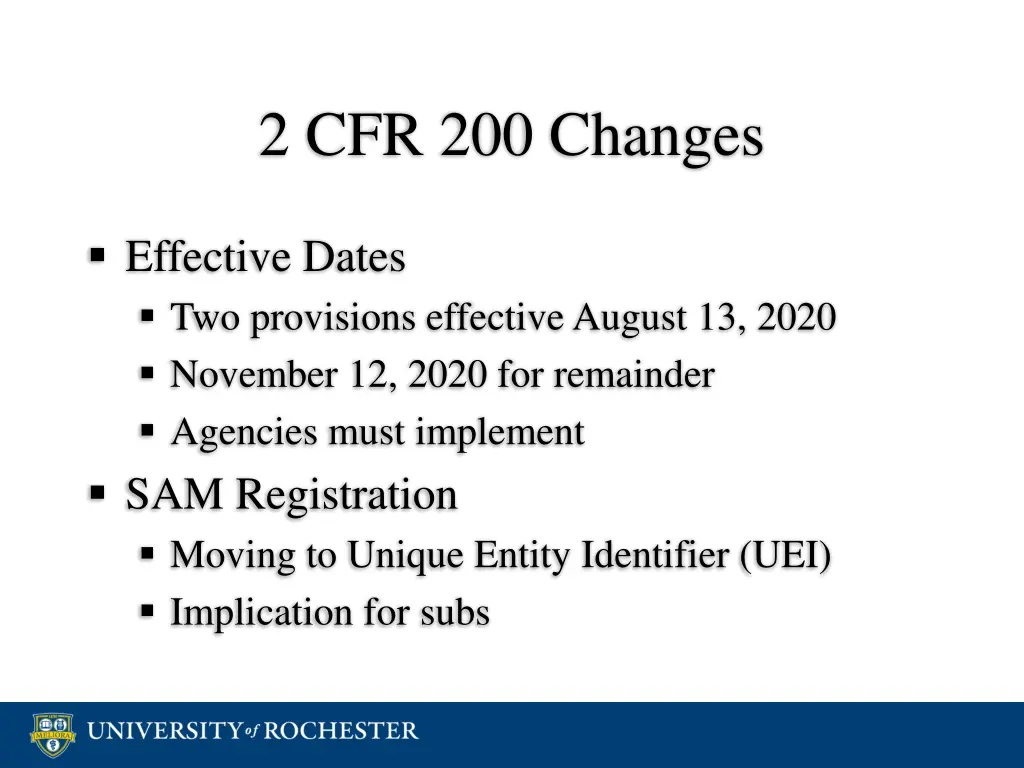 2 cfr 200 changes 1