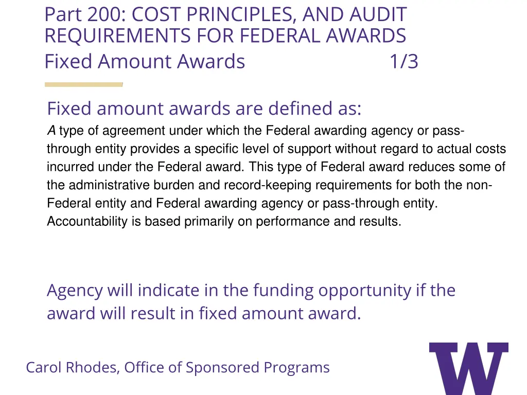 part 200 cost principles and audit requirements