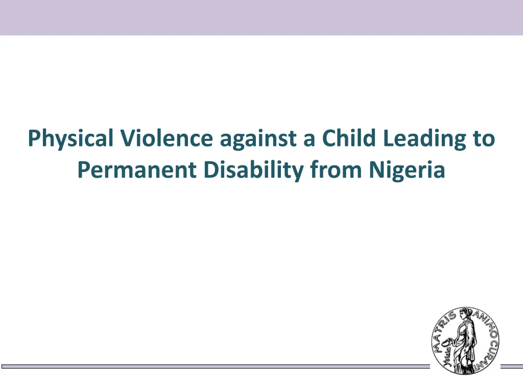 physical violence against a child leading